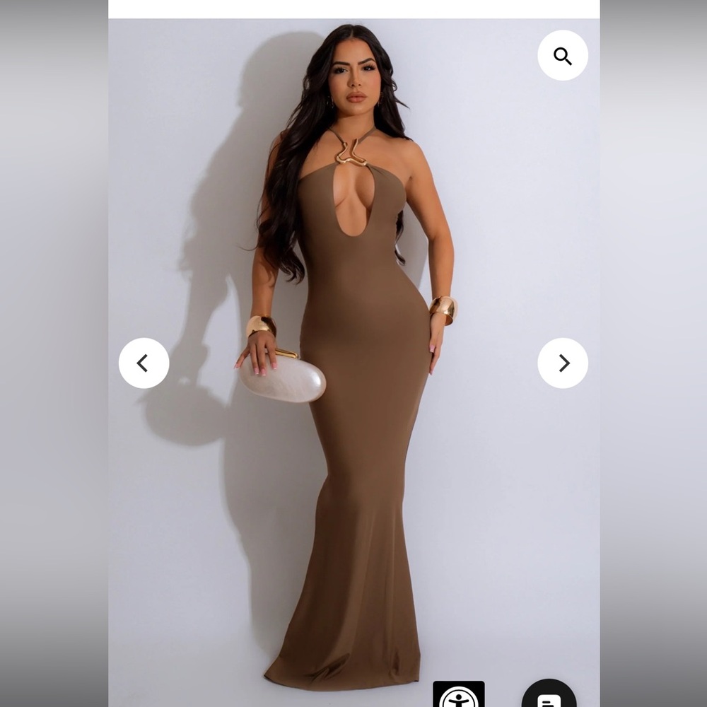Brown maxi dress